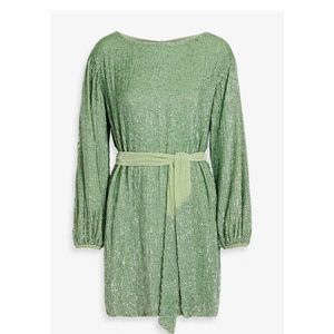 RETROFÊTE
Grace velvet-trimmed sequined chiffon dress